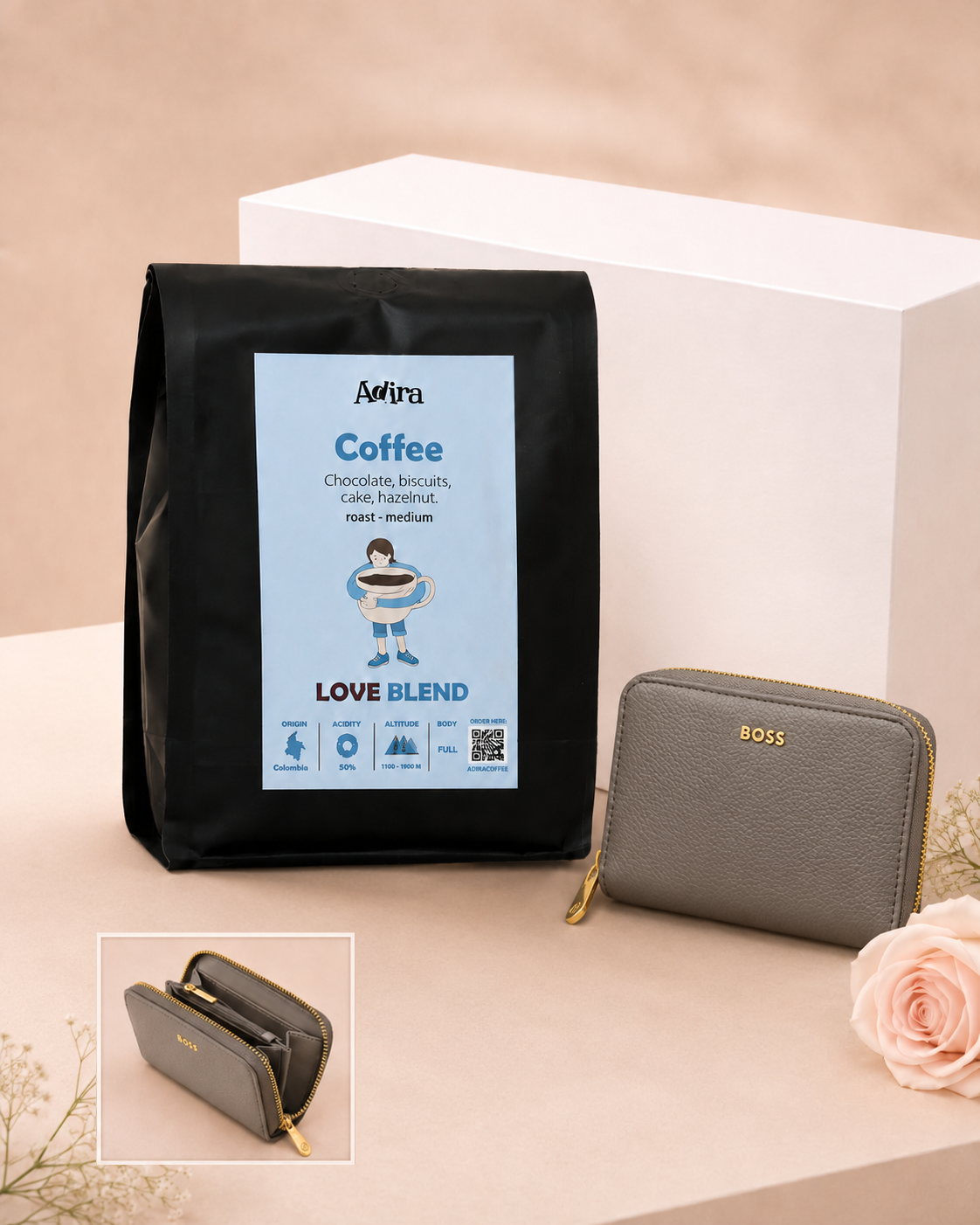 Love BLEND + портмоне BOSS